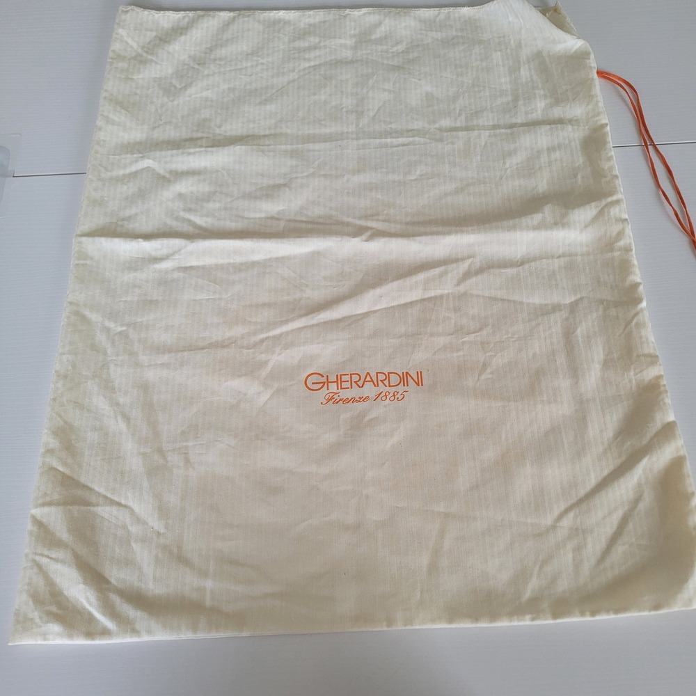 Gherardini Firenze 1885 Large Cream Handbag Dust Bag Drawstring 18.5x24